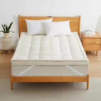 Ultra Plush Feather Bed Mattress Topper 1  ~ 3  King Queen Organic Pillow Top • $132.36