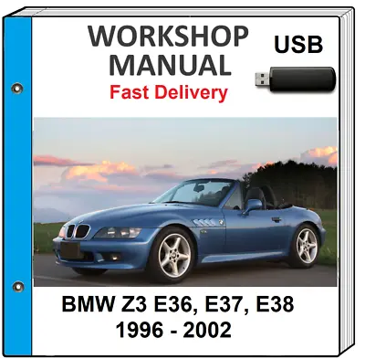 Bmw Z3 1996 1997 1998 1999 2000 2001 2002 Service Repair Workshop Manual Usb • $13.99