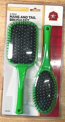 2 Piece Mane And Tail Brush Set Green - Horse Brush. • $7.99