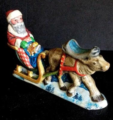 $169.95 • Buy 573 VAILLANCOURT 1992 CHRISTMAS SANTA In SLEIGH REINDEER
