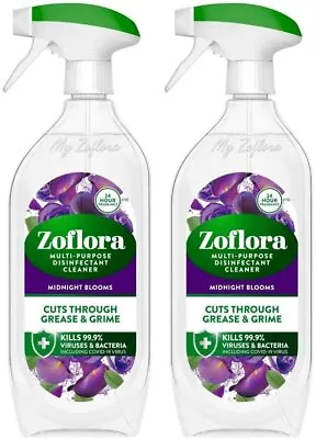 £9.99 • Buy Zoflora Multi Purpose Disinfectant Cleaner Spray, Twin Pack, 2 X 800 Ml, Midnigh