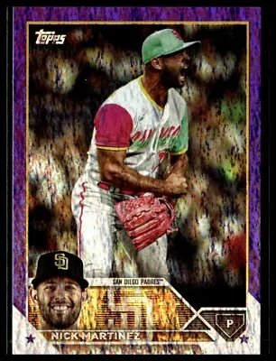 2023 Topps Update US10 Nick Martinez San Diego Padres Purple Foil 302/799 Card • $1.99