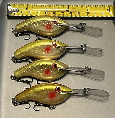 $19.99 • Buy (4) Norman Tennessee Killer Wood Coffin Bill Crankbait Fishing Lures Lot