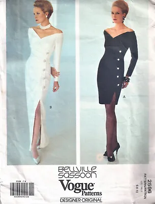 Vintage Vogue Designer Original Pattern 2596 Bellville Sassoon Dress  Sz 6/8/10 • $16.99