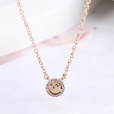 Michael Kors Round Letter Rhinestone Disc Personality Necklace • $26.58