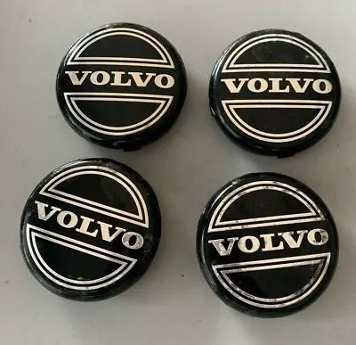 New 4pc Set Of 4 Volvo Black Center Wheel Hub Caps Cover Logo Rims 3546923 • $8.68