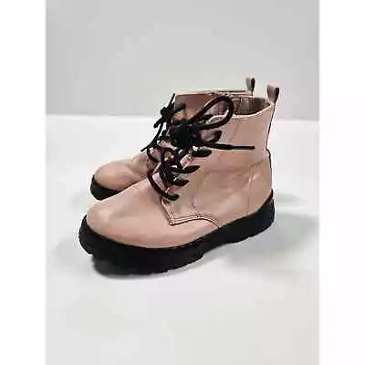 ZARA Pale Pink Little Girls Combat Boots Size 27 / US 10.5 • $12