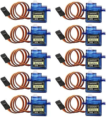 $13.99 • Buy 10Pcs SG90 9g Micro Servos For RC Robot Helicopter Airplane Controls Car Boat