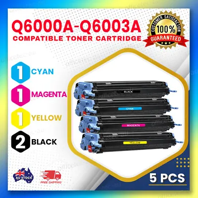 5x Compatible Toner Q6000A Q6001A Q6002A Q6003A For HP Laserjet 1600 2600 2605 • $138