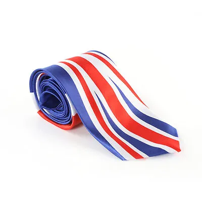 Union Jack Necktie Mens Fancy Dress Great Britain Flag Coronation Party Stag • £5.99