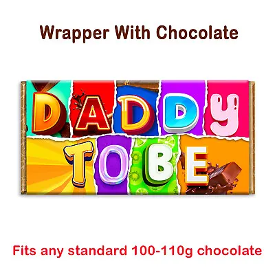 Daddy To Be Novelty Chocolate Bar Wrapper Gift Present For Birthday Father's Day • £2.49