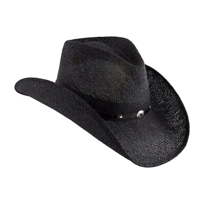 STETSON Men's Onyx Black Shapeable Straw Outdoor Hat (TSONYX-833407) - All Sizes • $54.99