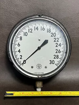 Vintage ACCO Helicoid Gage Pressure Gauge 6 W 30 .2 LB SUBD 7 5/8  Steampunk • $12