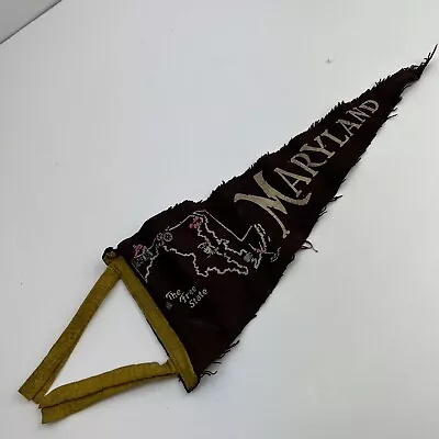 Vintage Maryland Souvenir Felt Pennant STATE 1940s The Free State • $24.50