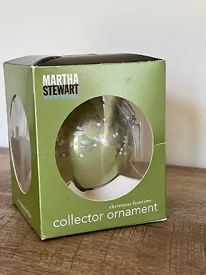 Martha Stewart Christmas Favorite Collector Ornament 2002 Green  In Box 3 1/4 In • $9.89