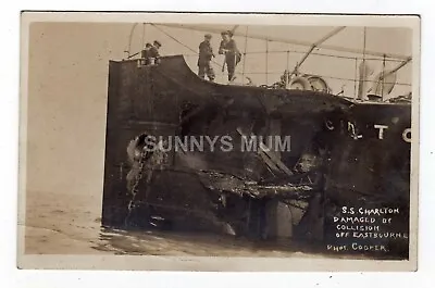£20 • Buy Sussex, Eastbourne, S.s. Charlton Damaged By Collision, Rp