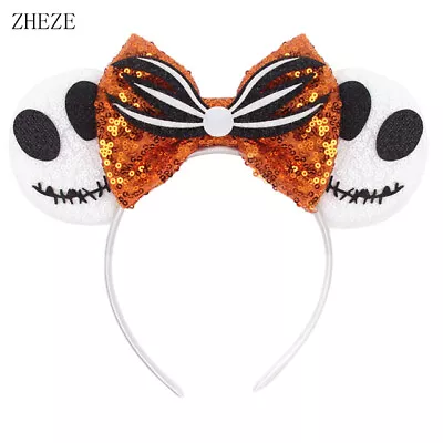 Mickey Mouse Ears Nightmare Before Christmas Jack Skellington Halloween Headband • $11.99