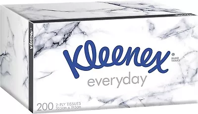 5x Kleenex Everyday Facial Tissue Papers Wipes Napkins 200 Sheets Bulk Box • $22.35