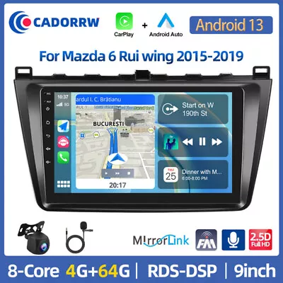 4+64GB Android Stereo Radio Carplay GPS For Mazda 6 Rui Wing 2007-12 Head Unit • $255.99