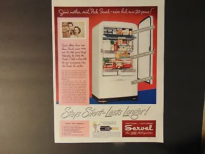 1948 SERVEL GAS REFRIGERATOR Silent Lasts Long Vintage Art Print Ad • $6