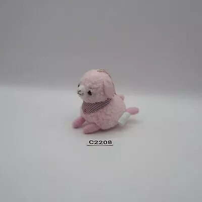 Alpaca Alpacasso C2208 Amuse Pink Strap Mascot 3  Plush Toy Doll Japan • $9.09