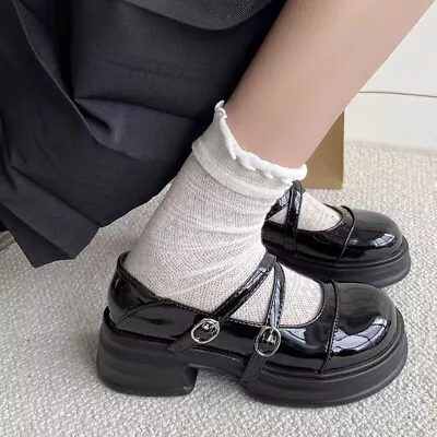 Japanese Lolita Girls Mary Janes JK Uniform Buckle Sweet School Flats Shoes Cute • $43.11