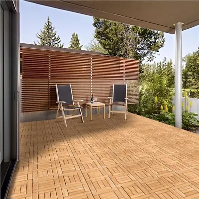 27pcs Decking Tiles- 12x12in Interlocking Flooring Tiles For Patio Garden Deck • £61.99