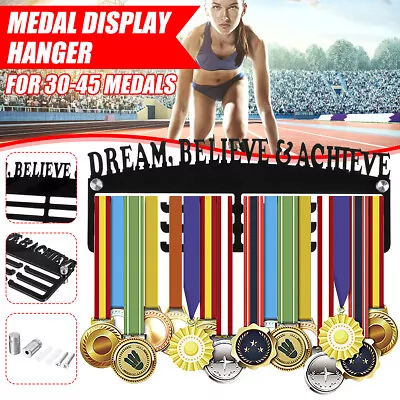 Medal Holder Display Hanger Rack Frame For Sport Race Runner For 30-45 Medals • $18.79