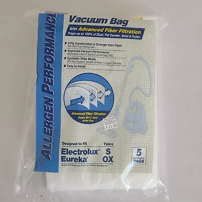 DVC Brand Vacuum Bag Electrolux Type S Eureka OX 5 Disposable Bags • $17