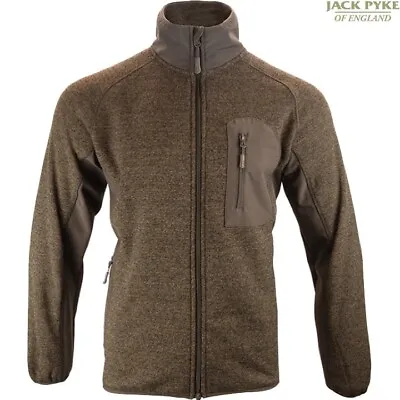Jack Pyke Weardale Brown Knitted Jacket Mens S-3xl Thermal Knit Fleece Hunting • £39.95