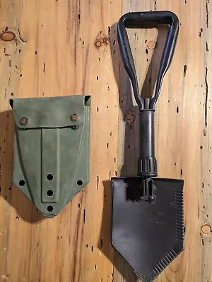 US AMES 81 Entrenching Tool Tri-Fold E-Tool Shovel W/ Pouch Military USA • $70