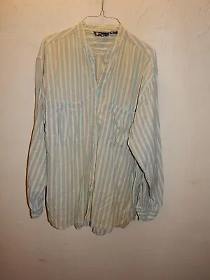 BANDED Collar Collarless Nehru Shirt Sale Men L Pier Connection India Cotton • $12.99