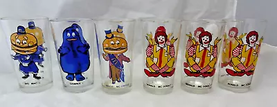 Lot Of 6 Vintage 1980's McDonalds Character Collector Series Drinking Glasses • $5.99