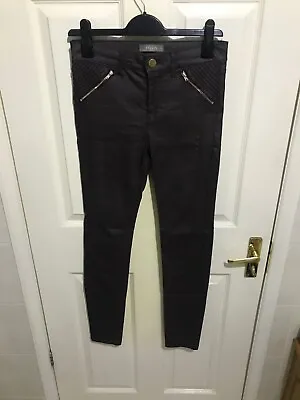 Stylish Oasis Burgundy Coated Skinny Jeans Size 10 • £9.95