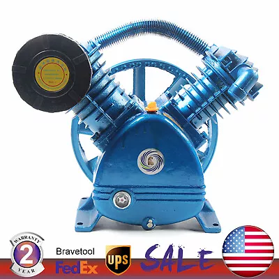 5HP V Style 2-Cylinder Air Compressor Pump Motor Head Double Stage 175PSI • $213.75