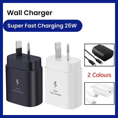 25W SUPER FAST Wall Charger For Samsung Galaxy S22 S23 NOTE 20 ULTRA AU Stock • $15.65