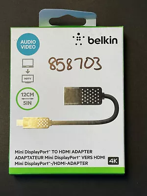 Belkin Mini Displayport To HDMI Adapter - Compatible With 4k Monitors - 5  • $3.94