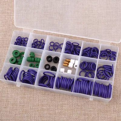 225Pcs 18 Sizes Car R22 A/C O-Ring Seal Gaskets Assortment Kit With Box • $13.21