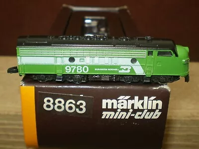 AF) Marklin Z Scale Mini-Club 8863 Burlington Northern Diesel Locomotive GN 9780 • $154.49