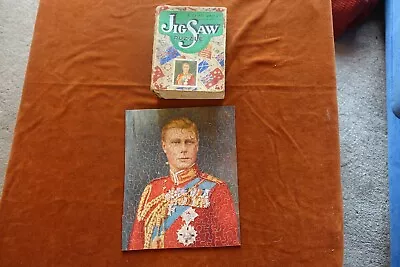 Coronation H M King Edward VIII Wooden Jigsaw Puzzle Chad Valley 1936 COMPLETE • £64.99