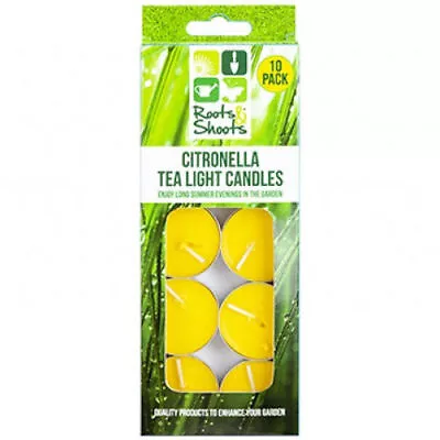 Citronella Tealight Candles - 10 Pack Fly Insect Repeller Garden Outdoor BBQ • £3.19