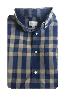 £79.90 • Buy GANT RUGGER Men's Dark Indigo Madras Check HOBD Shirt 3082232 Size M NWT