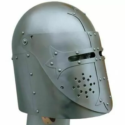 Christmas Medieval Steel Helmet Knight Tournament Close Armor Steel Helmet TR09 • £84.62