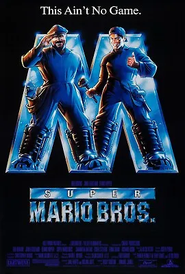 SUPER MARIO BROS. 1993 Original DS 2 Sided 27x40  US Movie Poster Bob Hoskins • $49.99