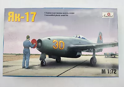 AMODEL 7224 Yak-17 Soviet Jet Fighter Scale Aircraft 1:72- Plastic Model Kit IOB • $21.99