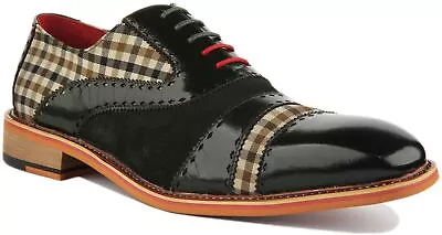 Justinreess England Danny Lace Up Oxford Toe Dress Shoes In Navy US 7 - 13 • $114.99