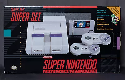 Super Nintendo NES SNES Super Set SNS-001 Complete In Box Superb Condition! • $999