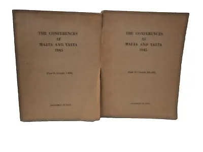 The Conferences At Malta And Yalta 1945 WWII Uncorrects Galley Proof 2 Vols. • $55