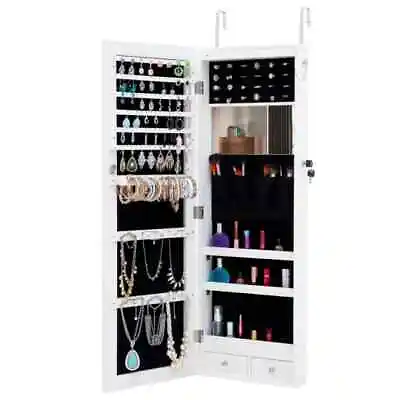 ***Jewelry Cabinet Full Length Mirror Standing Storage Organizer Mirror Armoire • $114.99