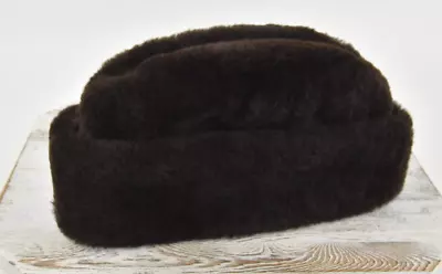 Vintage North King J.J. Seifter & Sons Dyed Mouton Lamb Hat Cap USA Large Black • $31.98